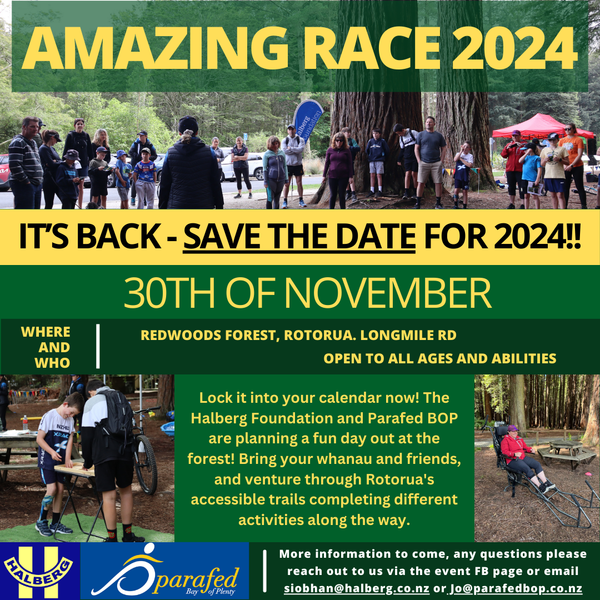 Amazing Race Flyer for 2024 - Save the Date 30th November.