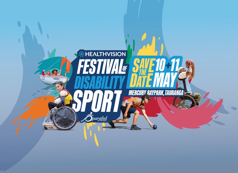 Save the Date Flyer for Healthvision Festival of Disability Sport 10&11 May 2025